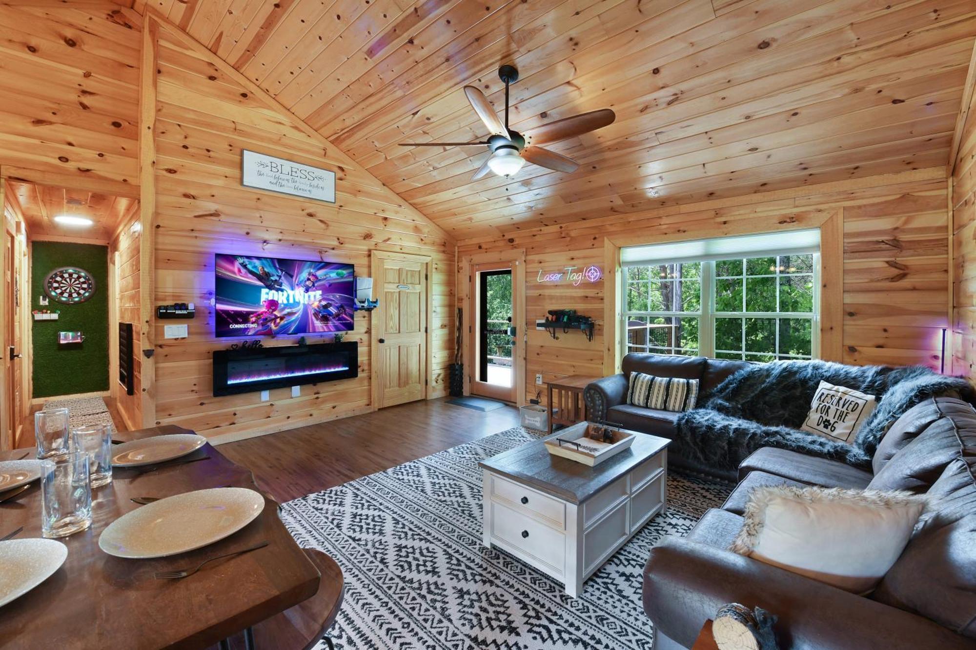Enchanted Forest Cabin And Teepee! Lights & Laser Show! Private Hot Tub! Unique Stay! Sevierville Zewnętrze zdjęcie